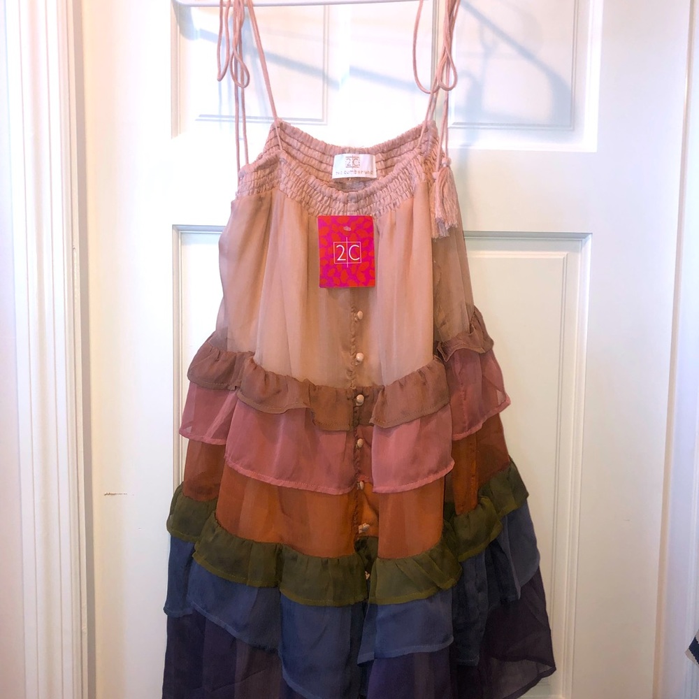 Sheer Joy Ruffle Dress (M)